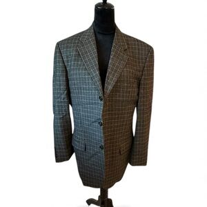 Nordstrom Joseph Abboud Brown Checkered Blazer 39R